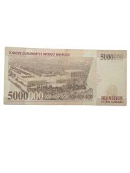 D28 7. Emisyon 5000000 Türk Lirası Cumhuriyet Dönemi Koleksiyon Kağıt Para.