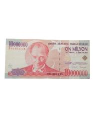 B34 7. Emisyon 10000000 Türk Lirası Cumhuriyet Dönemi Koleksiyon Kağıt Para.
