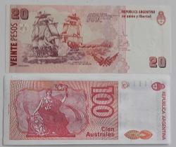 Arjantin ülkesi yabancı kağıt paraları