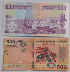 Burundi ülkesi yabancı kağıt paraları