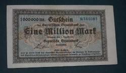 ALMANYA 1923 1 MİLYON   MARK ÇİL ALTI