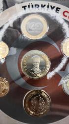 PARA SETİ,TÜRKİYE CUMHURİYET 1923/2023 TEDAVÜL PARA SETİ.KULLANILMAMIŞ TERTEMİZ  715