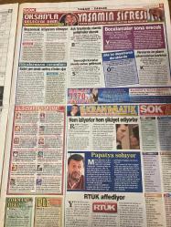 ŞOK GAZETESİ DOĞUM GÜNÜ HEDİYESİ - 16 MAYIS 2010 - TAM TAKIM 12 SAYFADIR -Reyhan Arslan-Hande Yener-Serdar Ortaç-Çağla Şıkel-Kenan Doğulu-Nil Karaibrahimgil-Emre Aydın-Altan Erkekli-Şafak Sezer-Bülent Ersoy-Atiye-Orhan Yılmaz-Pınar Altuğ-Yavuz Alkan-Şener Şen-Orçun Usluoğlu-İbrahim Tatlıses-Bülent Arınç-Kemal Kılıçdaroğlu-Recep Tayyip Erdoğan-Yorgo Papandreu-Kaan Özbek-Ada vapurunda içki işkencesi-Şok ölüm-Sapık kanguru-40 derecede terleten defile-Çılgın Tequila-Sona kalan dona kalır-Boşanacaksın uleyin-Evlenmek istemeyince bıçakladım-Bilet kavgası-İhtiyaç molası ölüme götürdü-Yanlış tedaviden ölüme 3 yıl hapis-Terleten defile-Bodrum’dan vazgeçemem-Babası çimlere oturarak kızı Atiye’yi izledi-Yoksulmatik-Emekliye anayasa kazığı-PKK askeri lojmana saldırdı-Su savaşları-Öğretmen tacizi moda oldu