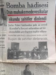 Ulus Gazetesi - 16 Nisan 1942 - Fransa hakkındaki yeni haberler yazan Falih Rıfkı Atay Başmakale - Büyük Millet meclisi'nde Türk inkılap tarihi Enstitüsü hakkındaki kanun projesi kabul edildi - CHP Genel sekreteri Fikri Tuzer Ankara'da fotoğraf - yeniden tedavi ile çıkarılacak olan 50 ve bir liralıklar fotoğraf - Merkez Bankası umum müdürü Kemal Zaim Sunel fotoğraf - bomba hadisesi dün muhakemede vesikalar okundu şahitler dinlendi - zeytinyağı ve sabun fiyatları - haftalar günlük ekmek kuponu karşılığında gluten ekmeği alabilecekler - Ankara Halkevinde Etnoloji ve folklor konferansları - radyo programı -  Von Papen'e yapılmak istenen suikast - General Marshall Almanya'ya karşı büyük bir taarruz yapılmasını istiyor - Roosevelt'e göre müttefik devletler iki veya üç yılda mihveri yok edecek - filipinler'de Cebu hala dayanıyor - Birmanyada Japonlar ilerliyor - Zati Sungur yeni sinemada - Şark kundura baharı getirdi - Ankara Levazım amirliğine gelen ilanlar - kara yıldızlar Ulus sinemasında