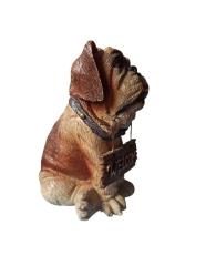 vintage welcome yazılı polyester köpek biblo & 12 cm