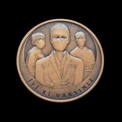 2022 2.5 Lira Sertifikalı, Kutusunda, Covid Darphane Hatıra Parası, UC#361, MS-66, ÇİL, Sadece 10,000 Basım