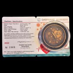 2022 2.5 Lira Sertifikalı, Kutusunda, Covid Darphane Hatıra Parası, UC#361, MS-66, ÇİL, Sadece 10,000 Basım