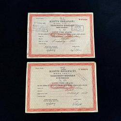 1972 Maliye Bakanlığı Tasarruf Bonosu Kesir Makbuzu