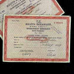 1972 Maliye Bakanlığı Tasarruf Bonosu Kesir Makbuzu