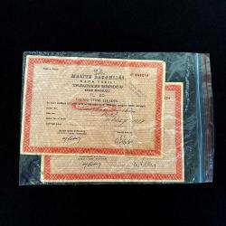 1972 Maliye Bakanlığı Tasarruf Bonosu Kesir Makbuzu