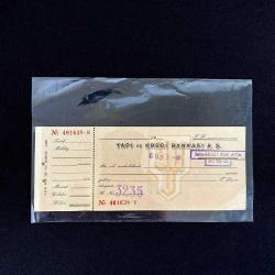 1970'ler Yapı Kredi Bankası Çeki