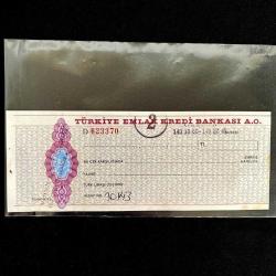 1970'ler Türkiye Emlak Kredi Bankası Çeki