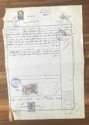 OSMANLICA- 1928 TÜRKİYE CUMHURİYETİ KATİB-İ ADLİ (KATİP-İ ADLİ) SENEDİ- NOTER SENEDİ- FOTOĞRAFLI- DAMGA PULLU- TEYYARE CEMİYETİ ANTETLİ D6-4-1