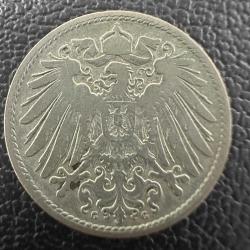 Nadir (R) Karlsruhe Darbı. Alman İmparatorluğu 10 Pfennig 1892 G. Almanya. 300k Basım.