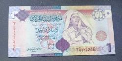 Libya 2009 1 Dinar Çil Muammer Kaddafi Portresi