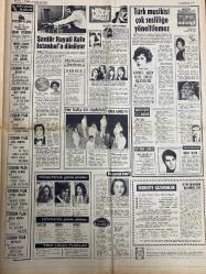 HAFTA SONU GAZETESİ DOĞUM GÜNÜ HEDİYESİ - 9 AĞUSTOS 1970 - TAM TAKIM 8 SAYFADIR -Esin Afşar-Hümeyra-M. Satır-Müjdat Gezen-Tarup-Necla Iz-Müzeyyen Senar-M. Özkul-Esat Selçuk-Rüçhan Camay-Kamuran Akkor-Sema Özcan-Ergun Bengü-Gamze Öz-Hayati Kafe-Gönül Akın-Ferdi Yodogma-Durul Gence-Doğan Sezgin-Azmi Nihad-Safiye Sultan-Sylva Koscina-Nathalie Delon-Filiz Akın-Zeki Tükel-Yul Brynner-Steve McQueen-Mirek Buchholz-Ursula Bronson-Monet Yuşich-Raquel Welch-Brigitte Bardot-Tülin Korman-Muhterem Nur-Zeki Müren-Billik- Beyaz perdeye son transferler Esin Afşar Hümeyra M. Satır-İstismar makinası Tarup yine sahnede-Necla Iz Meksikayı fethetti-Ses sanatçılarına ağır şartlar kondu-Kocasının şakası Kamuran Akkor’un ödünü patlattı-Sema Özcan’ın mücevherleri ortadan yok oldu-Gamze Öz eşinden 100 bin liraya boşanabilecek-Şantör Hayati Kafe İstanbul’a dönüyor-Türk musikisi çok sesliliğe yöneltilmez-Gönül Akın özel okul işletecek-Safiye Sultana rakibeler-Sinema Dünyası Filiz Akın-Yeni çıkan plaklar listesi