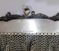 Antika  1920 ler Alman Gümüşü Çanta