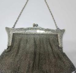 Antika  1920 ler Alman Gümüşü Çanta