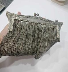 Antika  1920 ler Alman Gümüşü Çanta