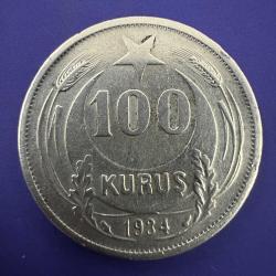 Gümüş 100 Kuruş 1934. Nadir