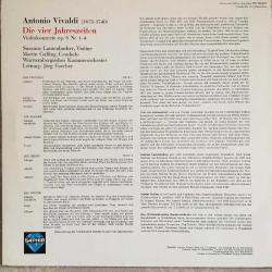 Antonio Vivaldi - Die Vier Jahreszeiten / Susanne Lautenbacher - Martin Galling - Württembergisches Kammerorchester / Germany 1966 / LP / *Classical*