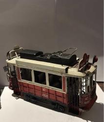 METAL DEKORATİF NOSTALJİK TAKSİM - TÜNEL TRAMVAY  BÜYÜK BOY