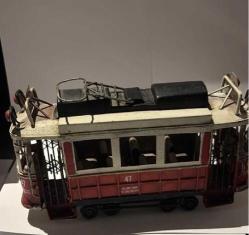 METAL DEKORATİF NOSTALJİK TAKSİM - TÜNEL TRAMVAY  BÜYÜK BOY
