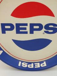 1960'LI YILLAR OLDUKÇA NADİR PEPSİ METAL TEPSİ - 30 CM ÇAP