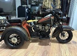 VİNTAGE KOLEKSİYONLUK DEKORLUK TENEKE EL YAPIMI MOTOR UZUNLUK 43 CM  YÜKSEKLİK 21 CM ARKADAN EN 18CM