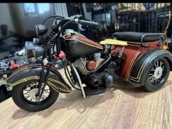 VİNTAGE KOLEKSİYONLUK DEKORLUK TENEKE EL YAPIMI MOTOR UZUNLUK 43 CM  YÜKSEKLİK 21 CM ARKADAN EN 18CM