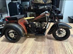 VİNTAGE KOLEKSİYONLUK DEKORLUK TENEKE EL YAPIMI MOTOR UZUNLUK 43 CM  YÜKSEKLİK 21 CM ARKADAN EN 18CM
