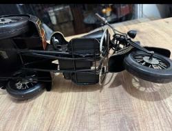 VİNTAGE KOLEKSİYONLUK DEKORLUK TENEKE EL YAPIMI MOTOR UZUNLUK 43 CM  YÜKSEKLİK 21 CM ARKADAN EN 18CM