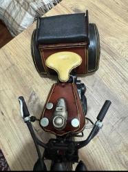 VİNTAGE KOLEKSİYONLUK DEKORLUK TENEKE EL YAPIMI MOTOR UZUNLUK 43 CM  YÜKSEKLİK 21 CM ARKADAN EN 18CM