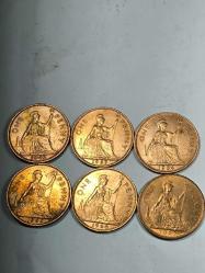 İngiltere One Penny 1962-67 Arası 6 adet