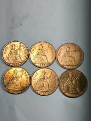İngiltere One Penny 1962-67 Arası 6 adet
