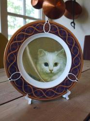 vintage Maghsoud porselen van kedisi desenli altın yaldızlı dekoratif tabak & 25 cm