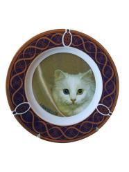 vintage Maghsoud porselen van kedisi desenli altın yaldızlı dekoratif tabak & 25 cm