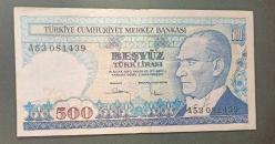7 Emisyon A 53 Seri 500 Lira