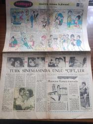 Milliyet Hafta Sonu Gazetesi - 6 Mart 1966 - Don Juanlık rehberi - Türk sinemasında ünlü çiftler - Türkan Şoray Cüneyt Arkın fotoğraf - Orhan Günşiray Leyla Sayar fotoğraf - İzzet Günay Fatma Girik fotoğraf - Ekrem Bora Pervin Par fotoğraf - Ediz Hun Hülya Koçyiğit fotoğraf - Muammer Karaca sinemada - Nebahat Çehre Fotoğrafı - Batman'da bir İstanbul kızı Belgin Doruk Fotoğrafı - toprağın kanı filmin rejisörü Atıf Yılmaz - Ankara müzik festivalinin en iyi solisti Yaşar Güvenir - müzik Kulübü hazırlayan Doğan Şener - mektuplaşmak isteyenler için - milliyet okuyucularına göre en çok sevilen yabancı şarkıcılar en çok sevilen şarkılar en çok sevilen yerli şarkıcılar en çok sevilen yerli topluluklar - Erol Büyükburç fotoğraf - Adamo fotoğraf - bir zarf dolusu namus yazan Adnan Tahir - sinema onları yüz defa daha güzelleştirdi - Marilyn Monroe kendini çok çirkin buluyordu Fotoğrafı - Cafer ile Hürmüz karikatür - dünya nelere gülüyor - konuşan fotoğraflar - Hoş Memo çizen Al Capp