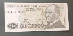 7 Emisyon B 89 Seri 10 Lira Çil