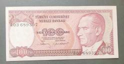 7 Emisyon A 03 Seri 100 Lira Çil altı