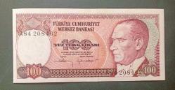 7 Emisyon A 84 Seri 100 Lira Çil altı