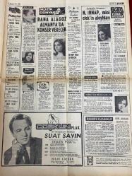 HAFTA SONU GAZETESİ DOĞUM GÜNÜ HEDİYESİ - 5 HAZİRAN 1968  - TAM TAKIM 12 SAYFADIR -Ayhan Işık-Türkan Şoray-Rüçhan Adlı-Yusuf Nalkesen-Gönül Özdoğan-Nilüfer Basmacı-Hülya Üst-Hülya Topuz-Hülya Kunter-Nihayet Üstün-Vildan Engin-Vedat Çetin Kaya-Zeki Çetin-Hayri Engin-Mustafa Boyel-Kenan Kılıç-Nedim Üstün-Göksel Arsoy-Rüçhan Camay-Sezer Güvenirgil-Tunç Oral-Suat Sayın-Mürüvvet Kekilli-Fethiye Pehlivani-Hanzade Sultan-Yusuf Kaya-Sevim Tuna-Emel Sayın-Tülay German-Rana Alagöz-Nurten İnnap-Zeynep Değirmencioğlu-Suat Sayın-Nuriye Mine-Hilmi Coşkun-Ayşe Abla-Nuriye Gültekin-Tülay Sokmen-Yıldız Tümay Ayhan Işık’ın fiyatı 25 bin liraya düştü-Türkan Şoray’la Rüçhan Adlı nihayet evleniyor-Altın Ses finalistleri belli oldu-Yarışma kıymetleri ortaya çıkardı-Jüri üyeleri ne dediler-Yılın Bestekârı Yusuf Nalkesen-Göksel Arsoy da şarkıcılığı seçti-Hafta Sonu Rüçhan Camay’ı sevgilisiyle birlikte yakaladı-S. Güvenirgil Tunç Oral’la nişanlanıyor-Sarkıcı Tayfun bir şarkıcı ile sevişiyor-Müstehcen afişten Ö