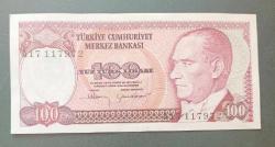 7 Emisyon A 17 Seri 100 Lira Çil altı