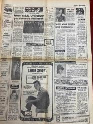 HAFTA SONU GAZETESİ DOĞUM GÜNÜ HEDİYESİ - 18 TEMMUZ 1968  - TAM TAKIM 8 SAYFADIR -Selda alkor‘un son aşkı Ümit Utku-Selma Güner’i tam 40 gün bedava şarkı söyleyecek-Sevim Tuna Ajda Pekkan ve Adnan Şenses‘le kavga ettiği-Özcan Korkut’un bestelerini Sevim Tanürek plaka okuduğu-Ayfer Feray ve Nisa Serezli ayrıldılar-plaj daireleri-haftanın Şiirleri-cüretkar mısınız testi-milyonluk düğün- Emin Çiftçi’nin kızı Esen Çiftçi ile Reşat tığrakın oğlu Ömer Tığrak evlendi - Brigitte bardot mutlu değilim - Emel sayın plak reklamı - İsmet sıral orkestrası yaz sonunda dağılacak - saime sinan kendine rakip ses tanımıyor- yaz aylarında saç ve bakımı - Sezer Önal - Fahri ışık plak reklamı - Taner Şener Plak reklamı - Özdemir Erdoğan’ın yerine Atina’ya Ajda götürülüyor - Sevim Çağlayan her gece Silüetlerle kavga ediyor - Nuri sesigüzel yüzünden bir gazino harap oldu - Şarkıcı Alpay İspanya’da azgın boğalarla güreş yapmış