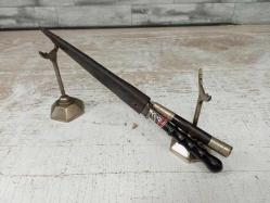 Antika Gümüş Savatlı ve Detaylı Muazzam İkili Kama - Hançer