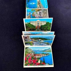 1960'lar Nostaljik İtalyan Como Gölü Kartpostal Kitapçığı