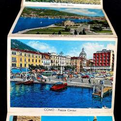 1960'lar Nostaljik İtalyan Como Gölü Kartpostal Kitapçığı