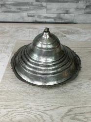 Antika Osmanlı Damgalı Kapaklı Bakır Sahan - Tabak