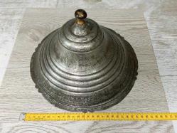 Antika Osmanlı Damgalı Kapaklı Bakır Sahan - Tabak